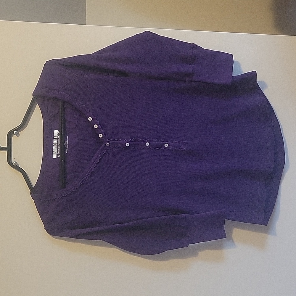 Selena Gomez Purple Henley